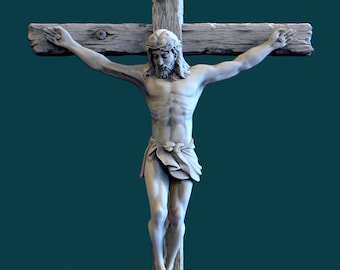 Crucifixion of Jesus Christ. Prefabricated model. 3D STL Model for milling and printing