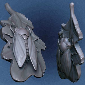 Cicada. 3D-Model for CNC and 3D Printer