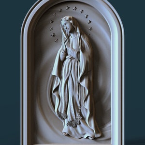 Modelo 3D STL de Madonna para CNC Modelo 3D stl para máquinas CNC e impresoras 3D Virgen María Madre María