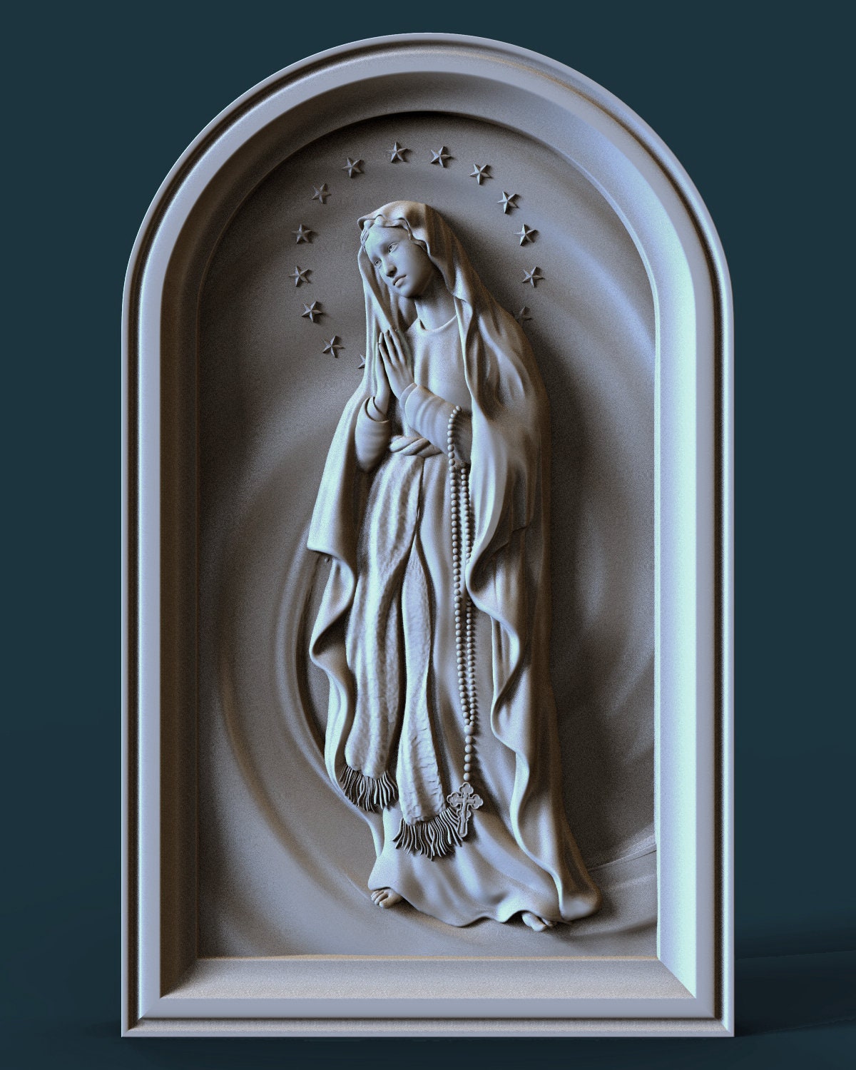 Madonna 3D STL Model for CNC 3D model stl for CNC machines and 3D printers  Virgin Mary Mother Mary