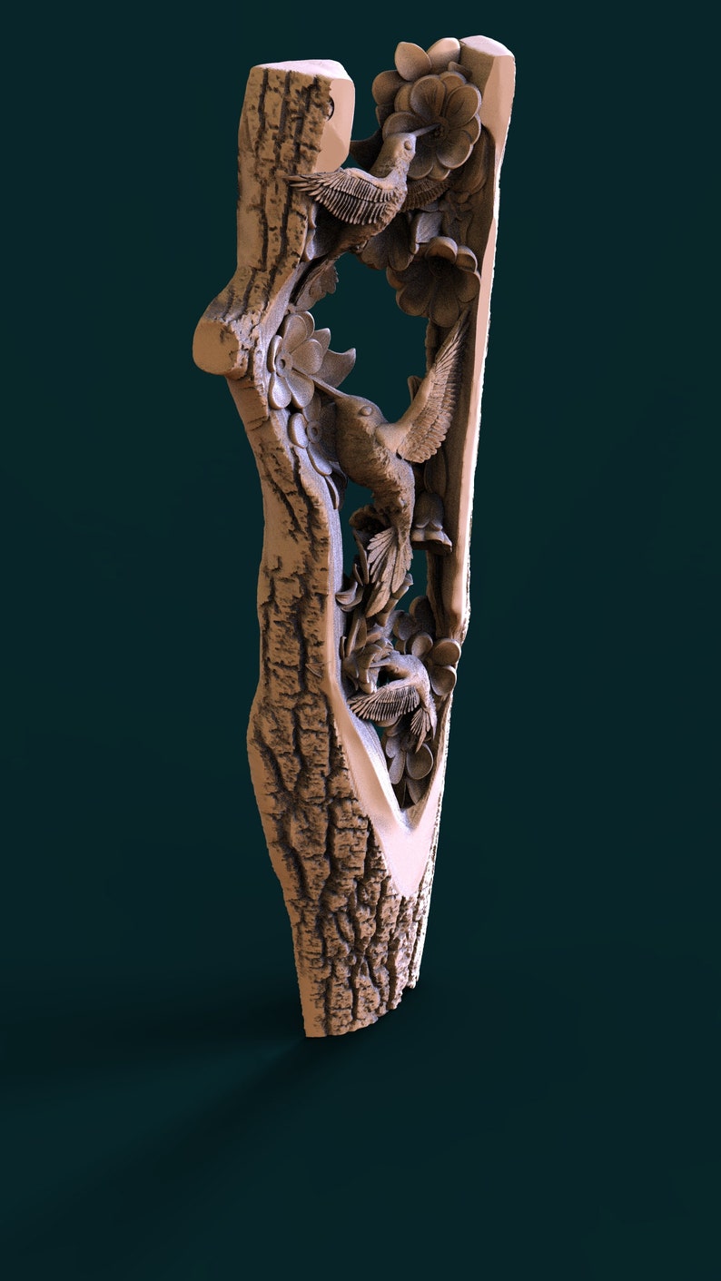 Hummingbird_wall Panel. 3D Model Stl for CNC Machines and 3D Printers ...