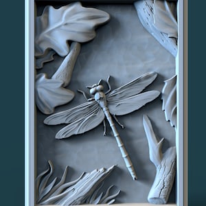 Dragonfly. 3D STL Model for CNC and 3D Printers