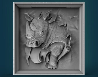 Rino. 3D model stl for CNC machines and 3D printers.