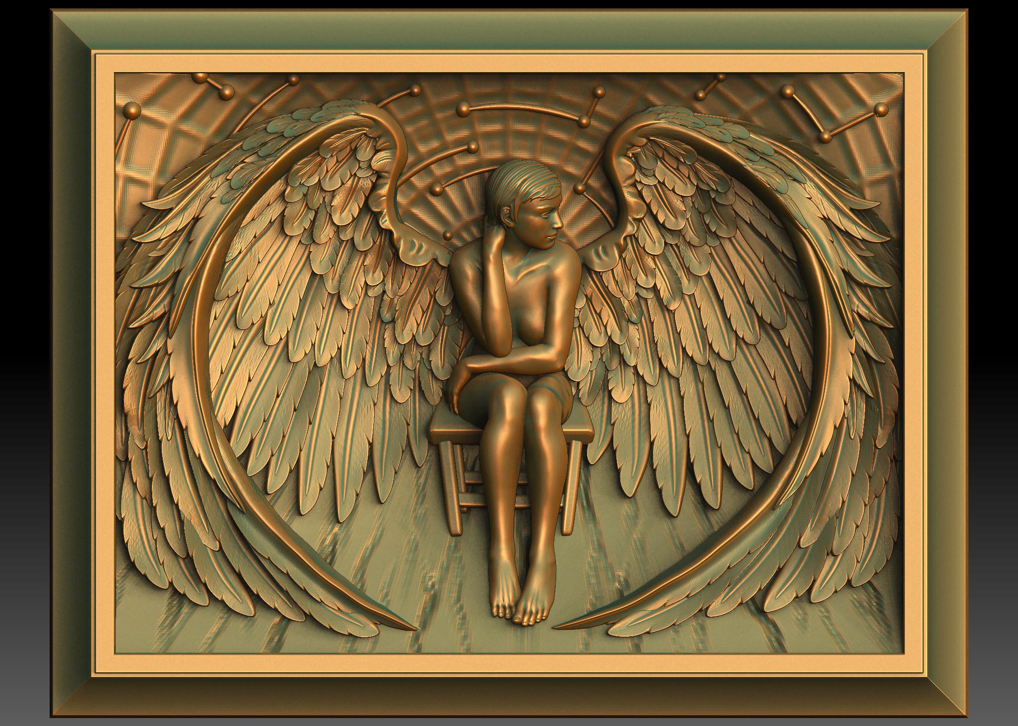 Winged Angel. 3D Model Stl for CNC Machines and 3D Printers. - Etsy