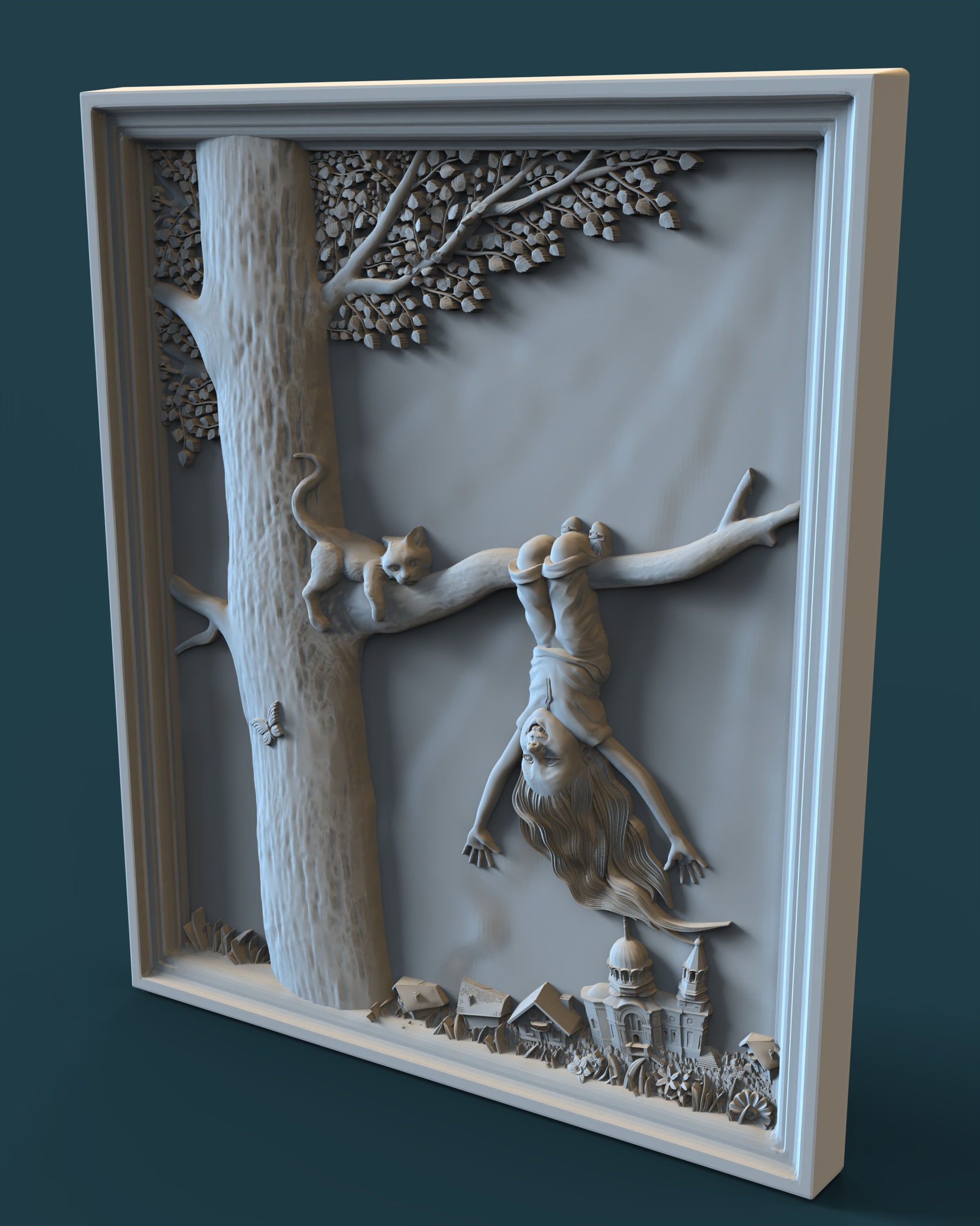 Upside Down World. 3D STL Model for CNC and 3D Printer - Etsy