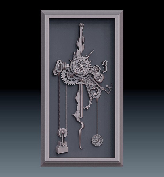 Brutale Modell einer Uhr ohne 3D-Modell für