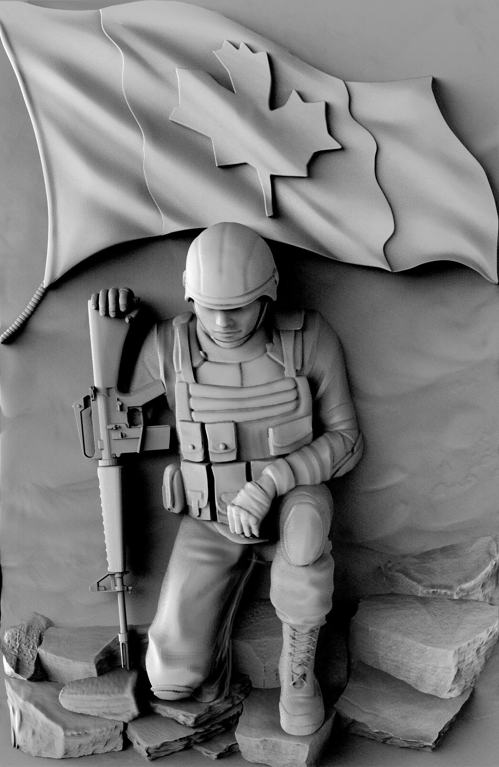 Soldier-canada. 3D STL Model for CNC and 3D Printers - Etsy