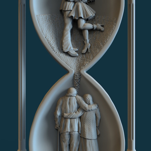 Hourglass 3D model stl and 3D printer