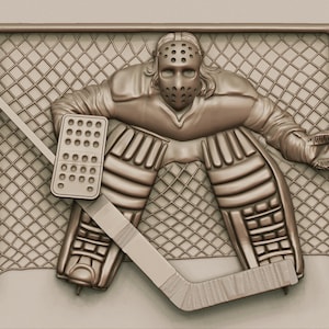 Goaltender. 3D model stl for CNC machines and 3D printers.