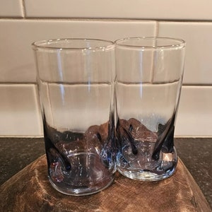 Blue ombre tumblers with pinched bottom set of 2