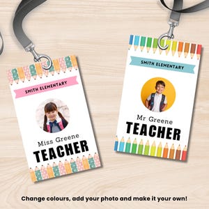 Pretend Play Teacher Name Badge With Photo