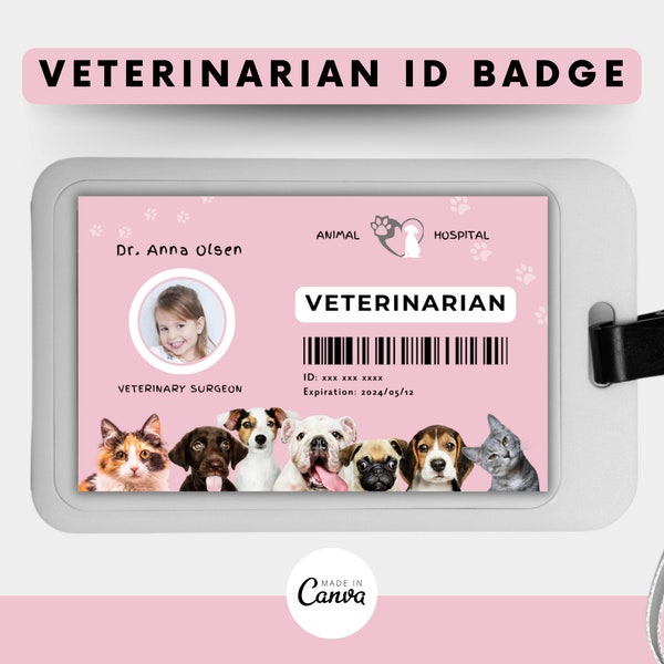 Children's Medical Staff ID, Make-believe Badge, Printable Pretend Play Identification Card ...