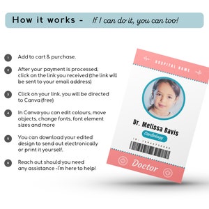 Kids Doctor Badge | Pretend Play Nurse Name Card - Etsy