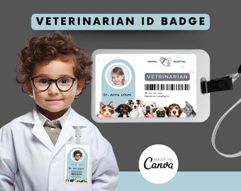 Veterinary professional with children and pets