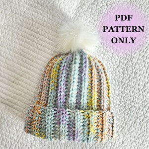 Crochet Toddler Beanie Pattern PDF Download (Toddler Beanie) Beginner Friendly Toddler Beanie