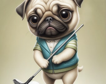 Golfing Grump: Grumpy Pug's Golf Day - Downloadable Artwork