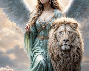 大天使アリエル - 動物の守護者 - セラミックタイル - リサ