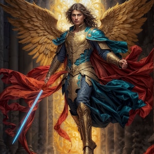 Celestial Guardian Archangel Michael Portrait Downloadable Artwork Etsy Il 300x300.5857055793 7wb5