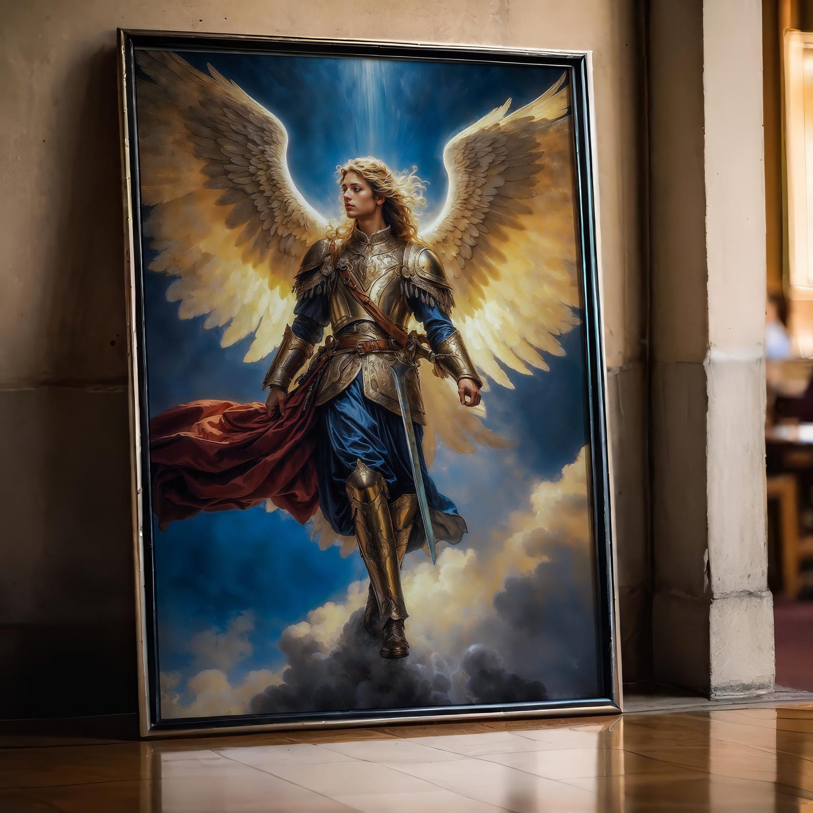Archangel Michael Dark Fantasy Illustration Downloadable Artwork Etsy Il 1588xN.6355335596 8069