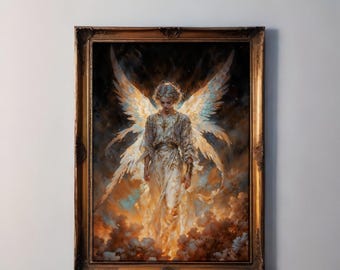 大天使サンダルフォン – 音楽と祈りの天使、ファンタジーイラスト