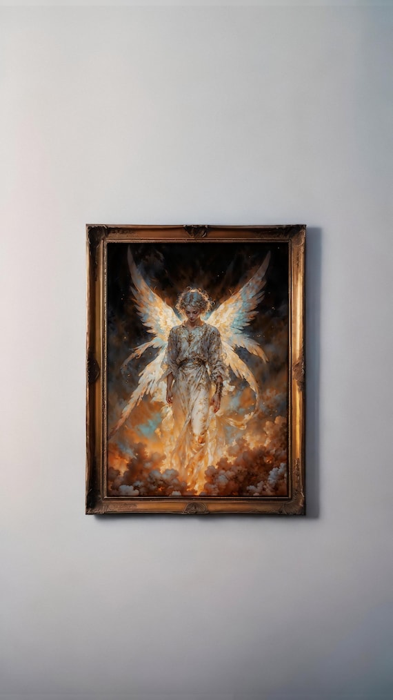 大天使サンダルフォン – 音楽と祈りの天使、ファンタジーイラスト