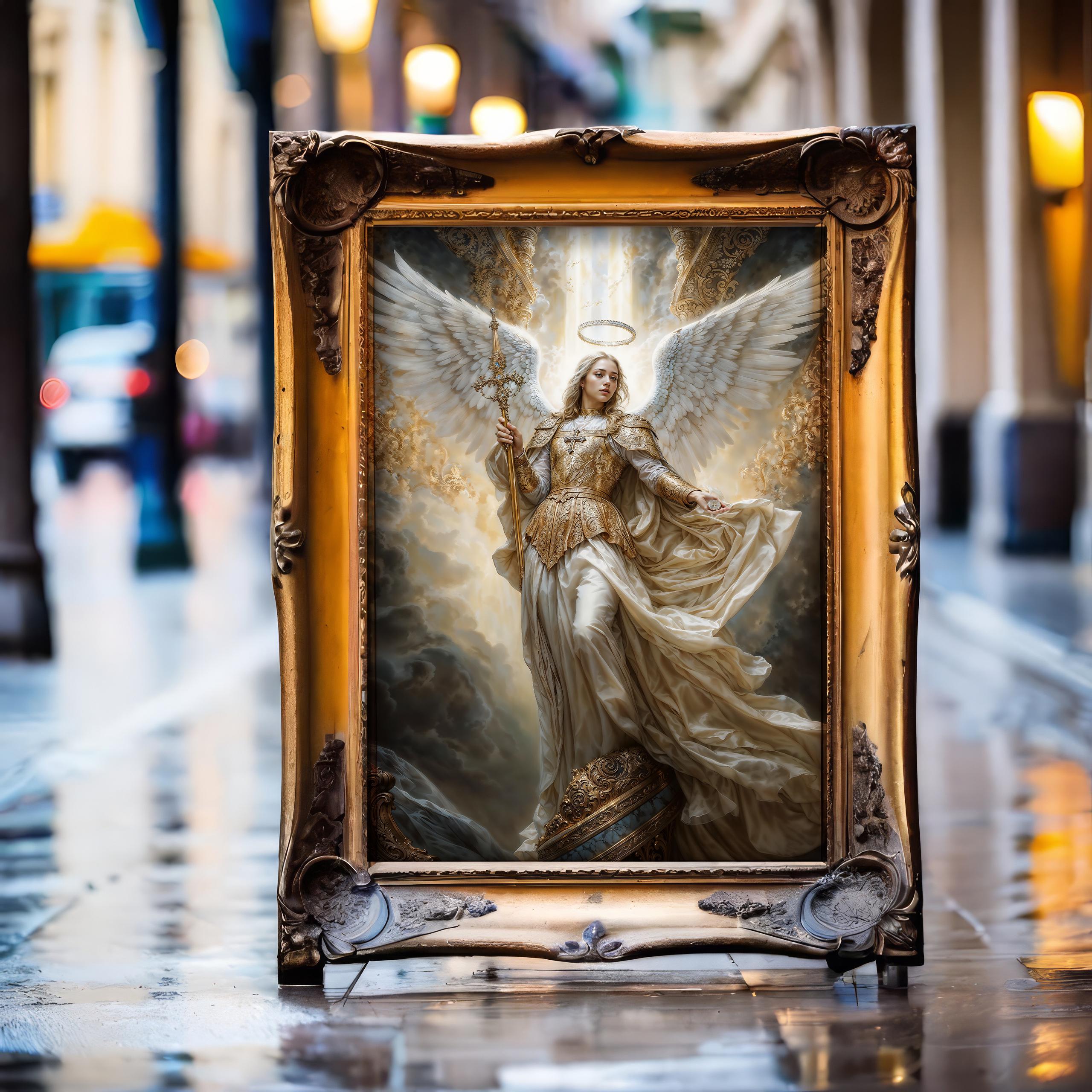 光り輝く大天使ジョフィエル「神の美」ファンタジーアートイラスト