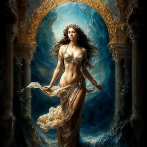 比類なき美しさのアフロディーテ、ファンタジーイラスト、すぐに