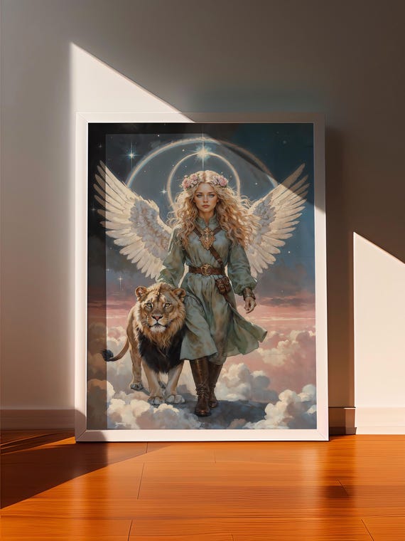 Archangel of Nature Ariel, Fantasy Illustration, Instant Download