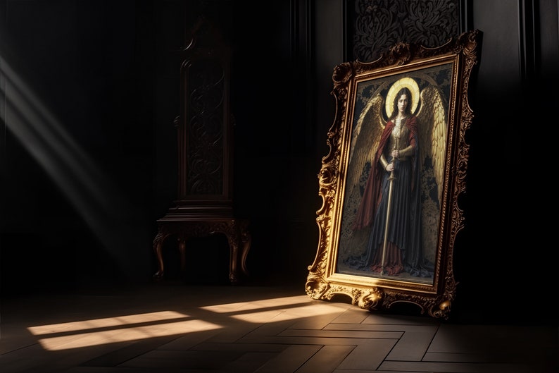 Iconic Radiance: Archangel Michael in Divine Splendor - Etsy