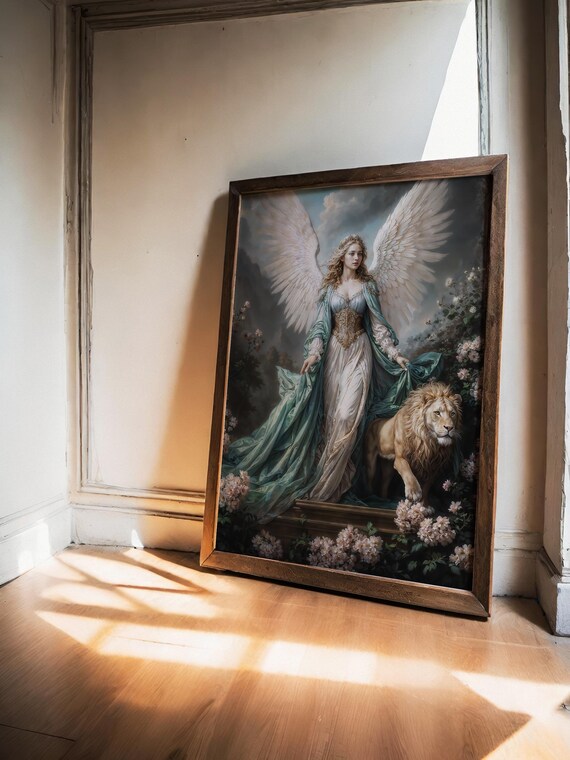 Gorgeous Archangel Ariel, Angel of Nature, Fantasy Illustration
