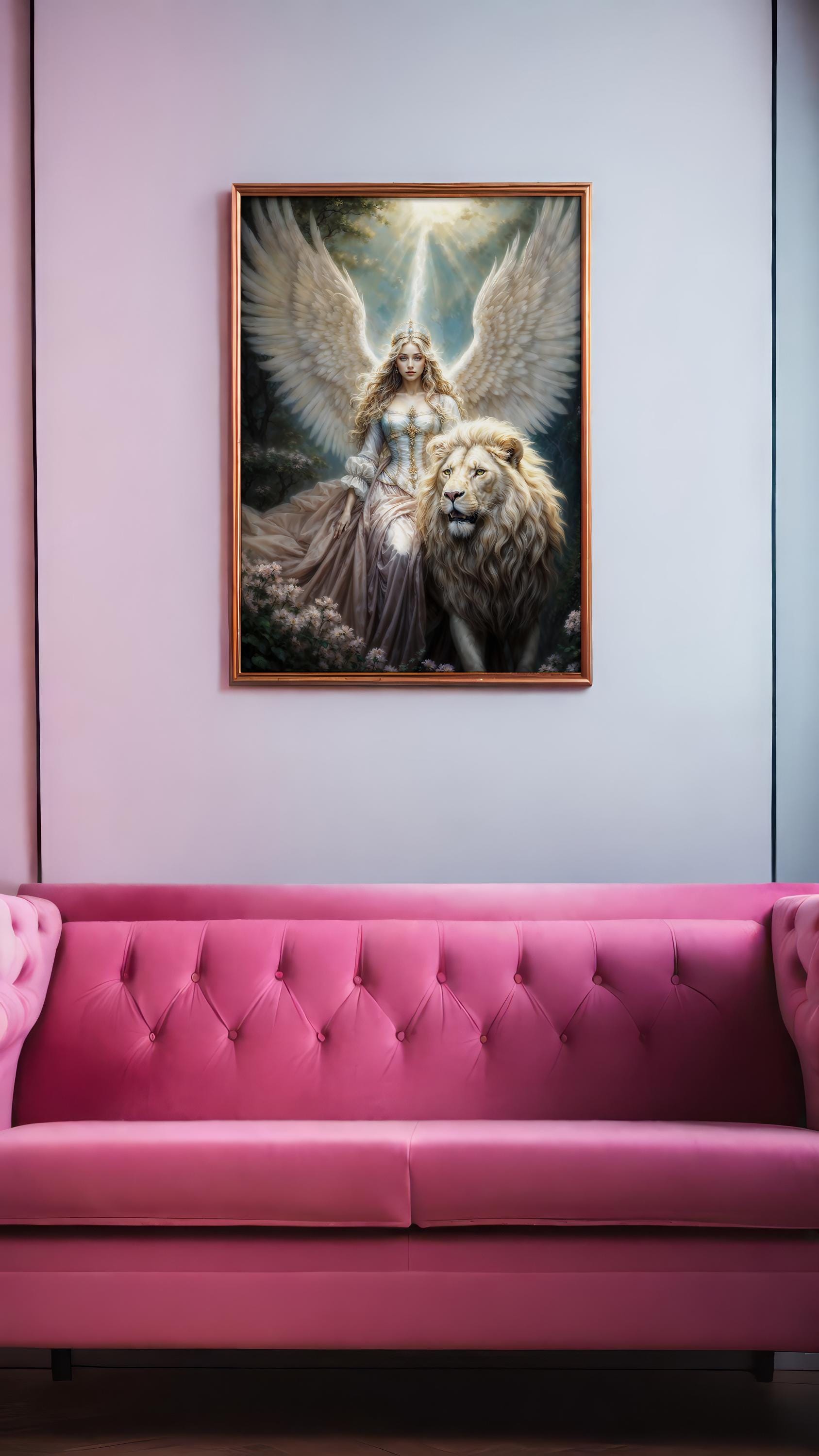 天界の大天使アリエル、ファンタジーイラスト、デジタルダウンロード