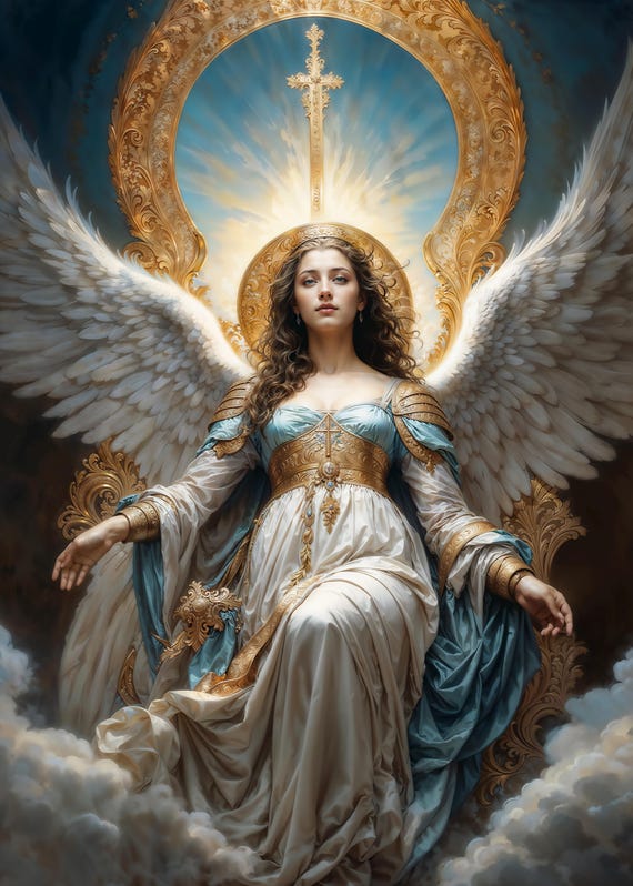 大天使ジョフィエル、ファンタジーイラスト、すぐにダウンロードできる