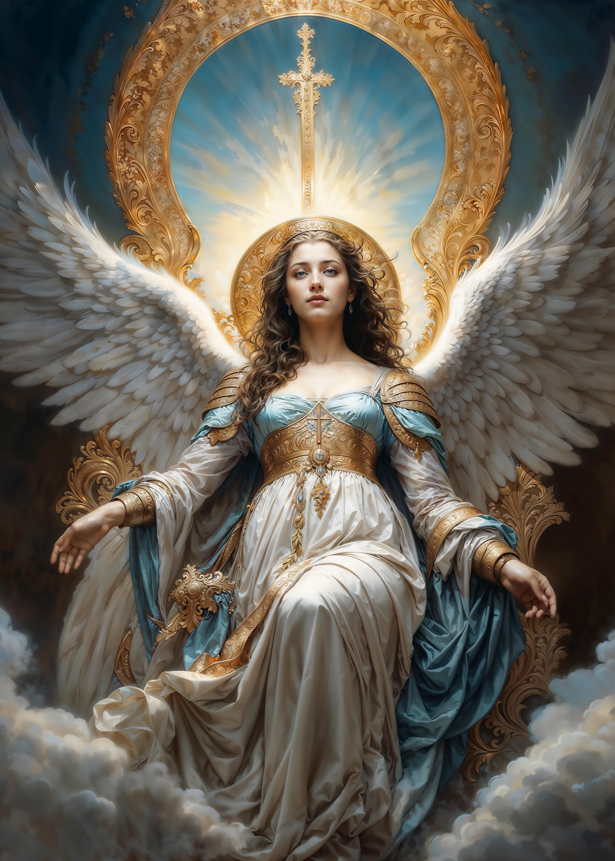 大天使ジョフィエル、ファンタジーイラスト、すぐにダウンロードできる