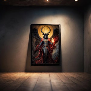 Baphomet Fantasy Illustration, Instant Download Printable Home Decor