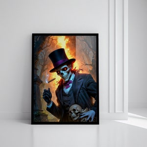 Baron Samedi Fantasy Illustration, Instant Download Printable Home Decor