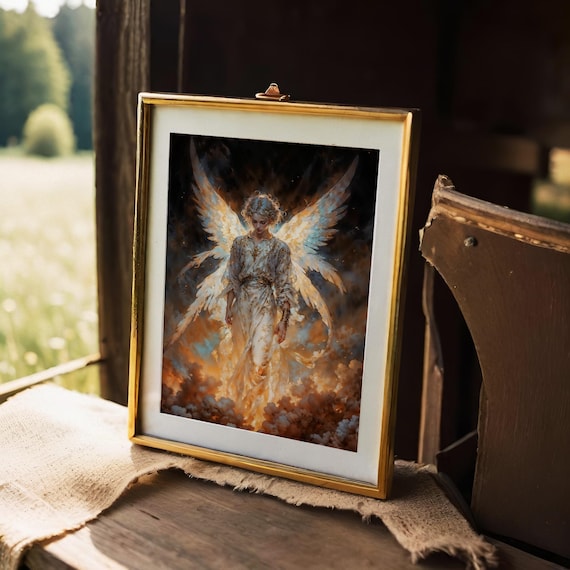 大天使サンダルフォン – 音楽と祈りの天使、ファンタジーイラスト