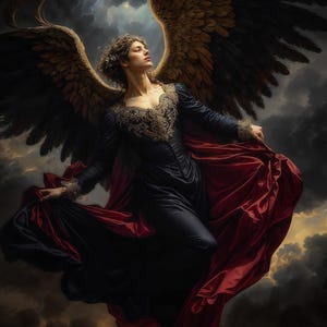 Fallen Angel, Lucifer, Dark Fantasy Illustration,  Download Printable Home Decor