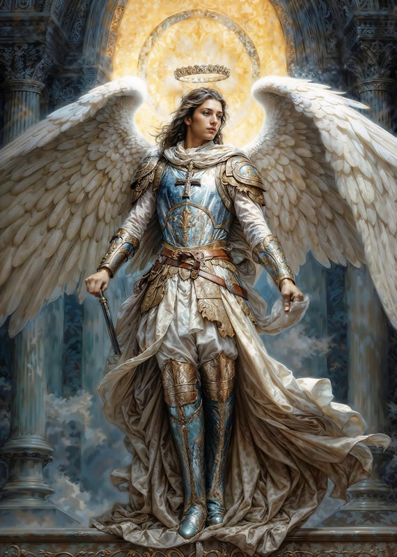 天界の大天使ガブリエル、ファンタジーイラスト - ダウンロード可能な