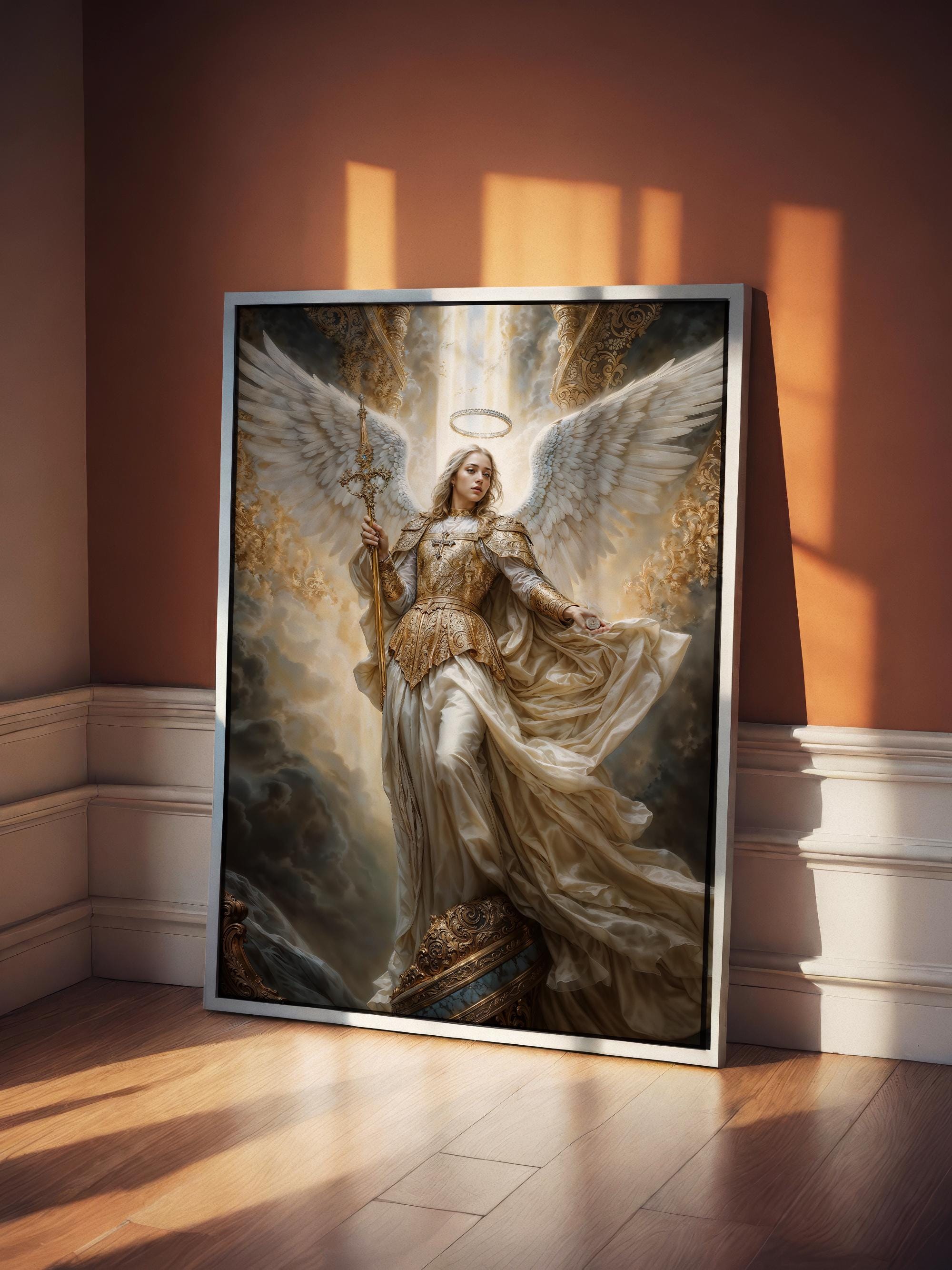 光り輝く大天使ジョフィエル「神の美」ファンタジーアートイラスト