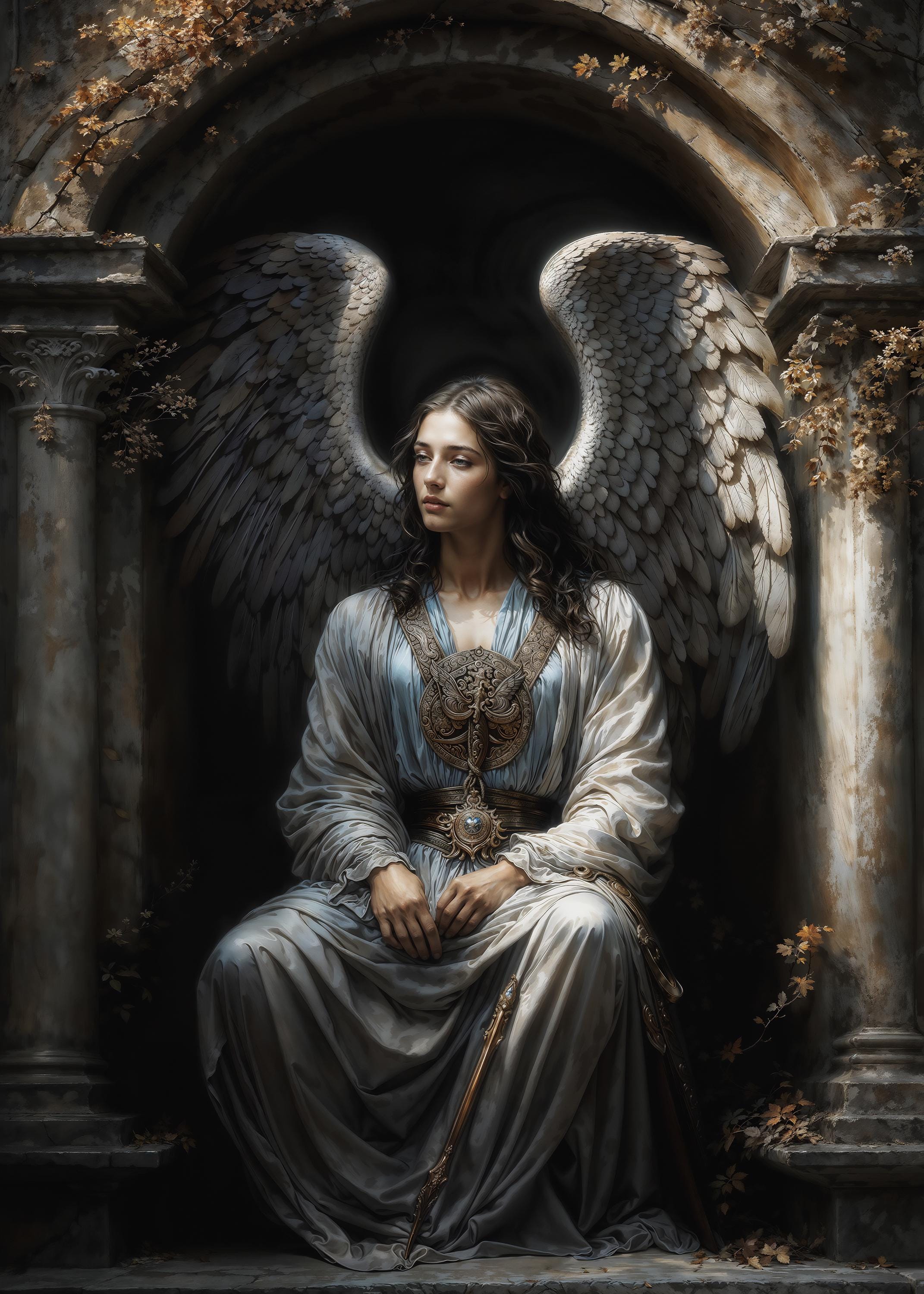 廃盤　アズリエル　AZRAEL　3枚セット　送料込み Angel of Death Azrael, Fantasy Illustration, Instant Download