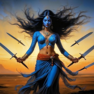 Goddess Kali Dark Fantasy illustration - Downloadable Artwork