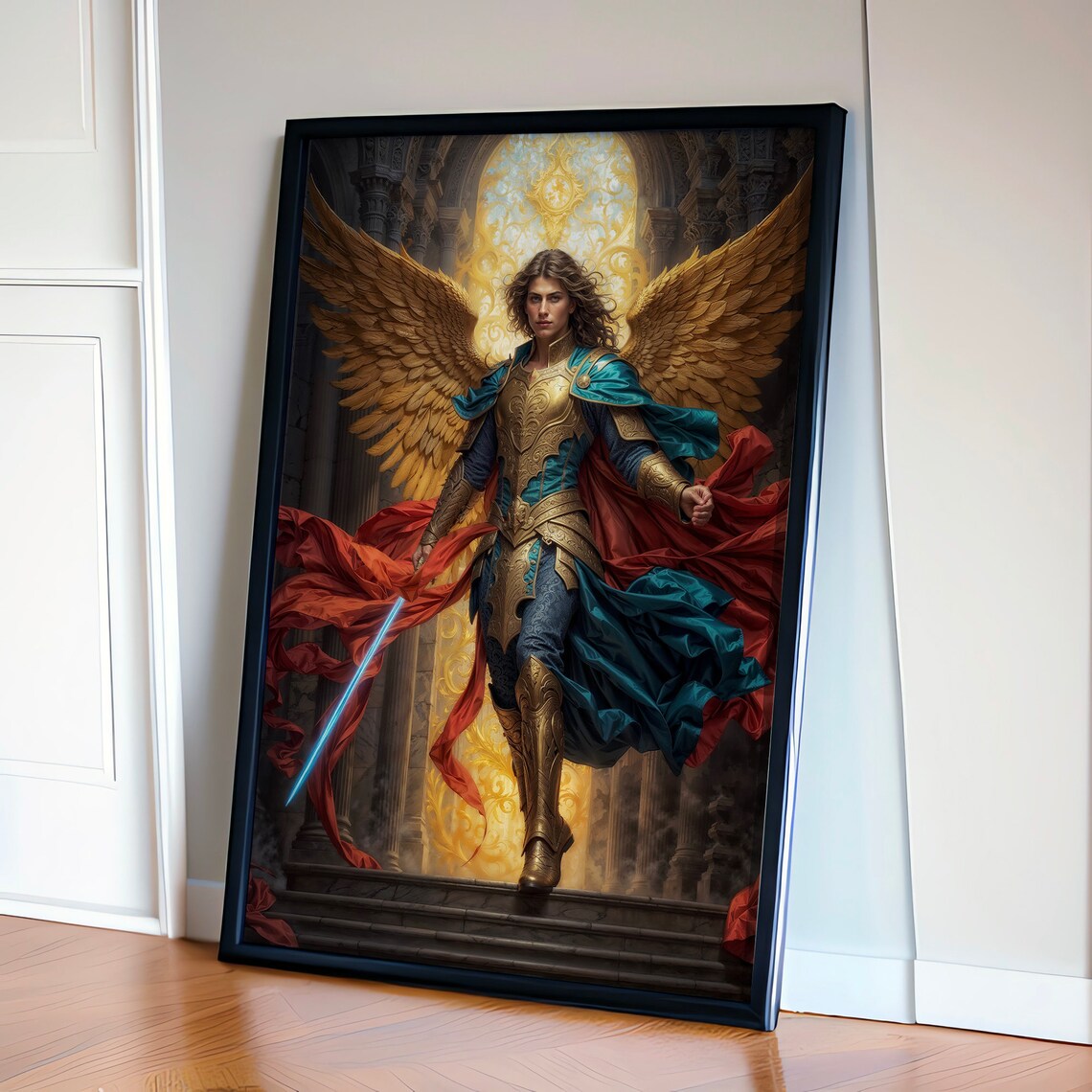 Celestial Guardian Archangel Michael Portrait Downloadable Artwork Etsy Il 1140xN.5857056927 Igen