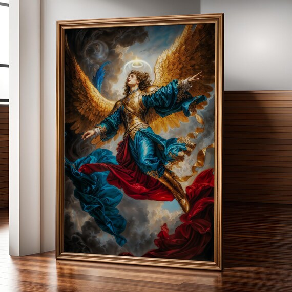 大天使ウリエルのオーロラサンクトゥス、ファンタジーイラスト、即時