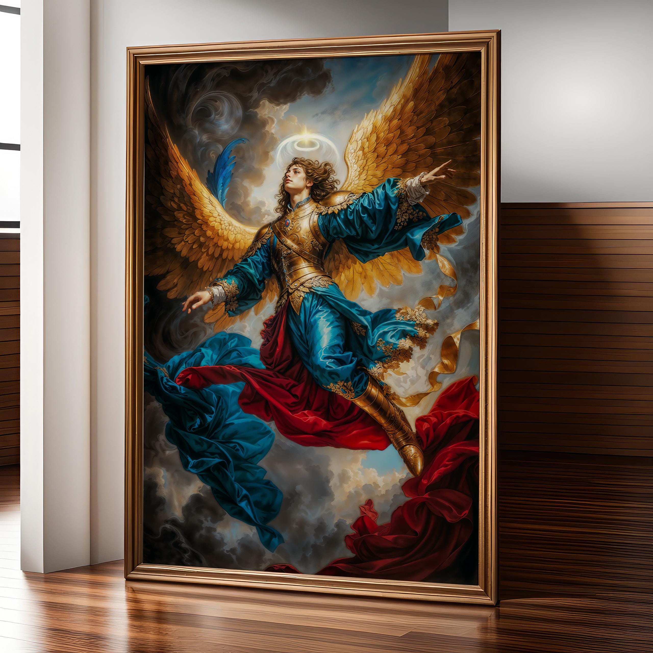 大天使ウリエルのオーロラサンクトゥス、ファンタジーイラスト、即時