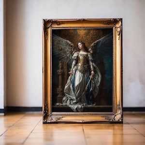 Archangel Haniel Art Print: Divine Fantasy Illustration (Digital Download)