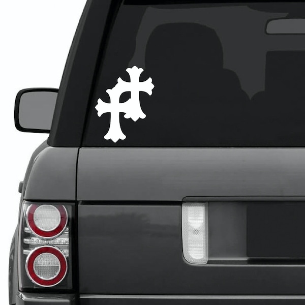 Chrome Hearts Cross Solid | Designer | High Fashion Car Decal + Buy One Get One
