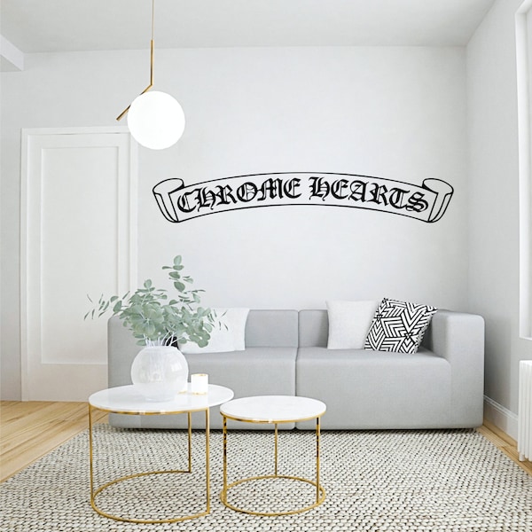 Chrome Hearts Banner | Designer | High Fashion Wall Decal + Free Sticker Pack