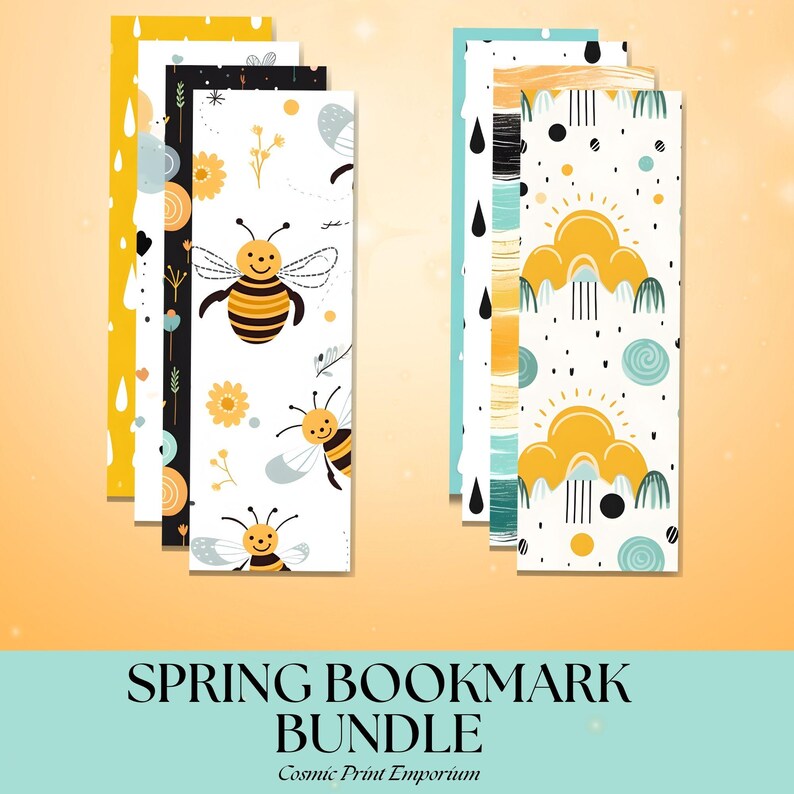 Spring Bees Bookmark Collection | Printable Bookmarks | Fun Patterns ...