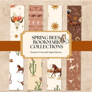 Colección de Marcapáginas de Rancho de Caballos / Marcapáginas Imprimibles / Diseños del Oeste / Tamaños A4 y Carta (EE. UU.) / Descarga Instantánea, Marcapáginas, Marcapáginas DIY