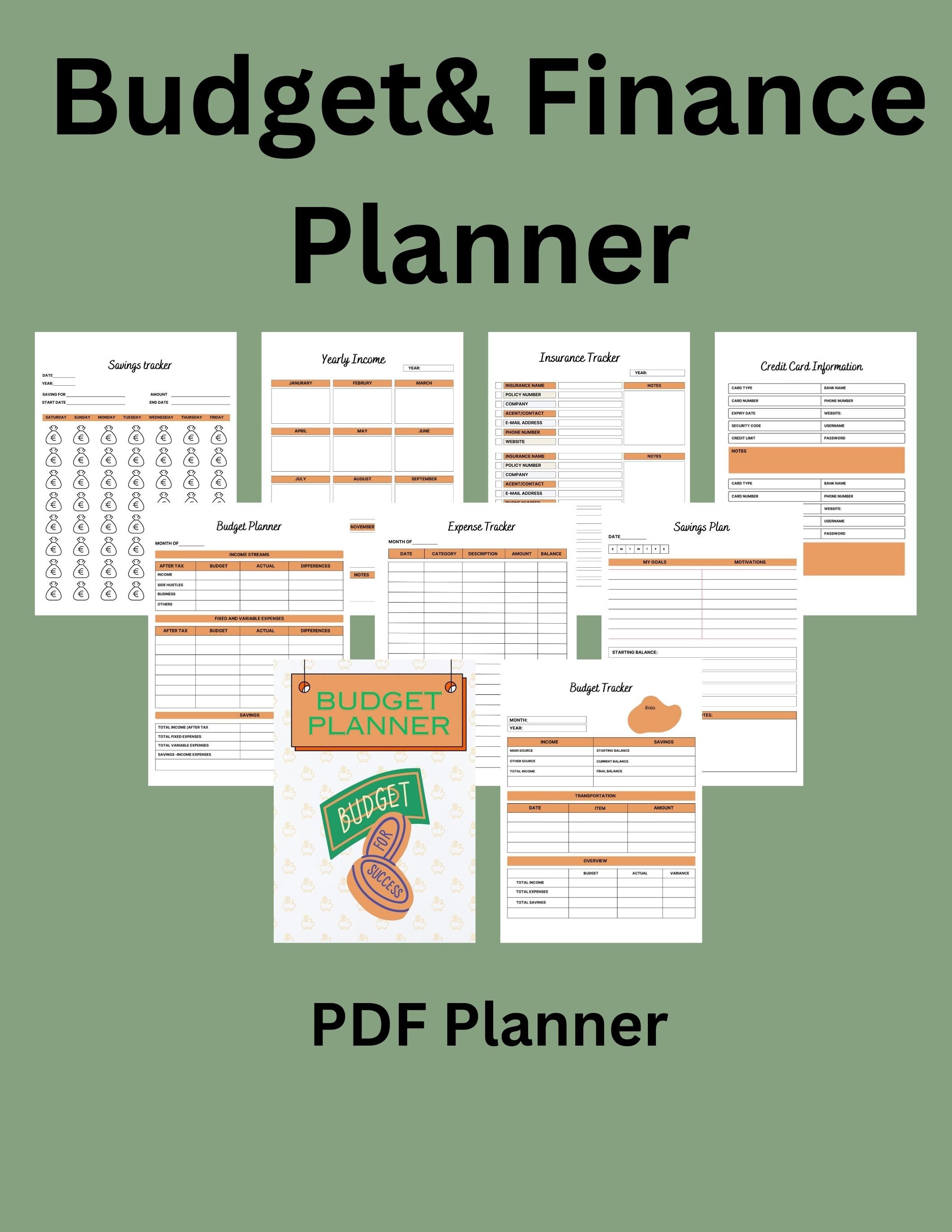Digital Printable Budget and Finance Planner - Etsy